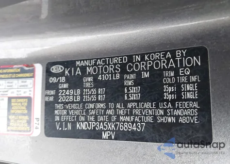 2019 Kia Soul + from USA, damaged, VIN KNDJP3A5XK7689437